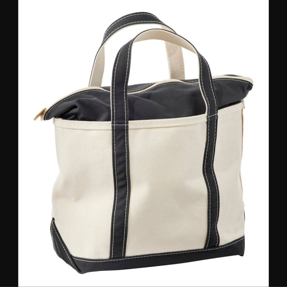 LL Bean Boat and Tote, Zip Top in Black